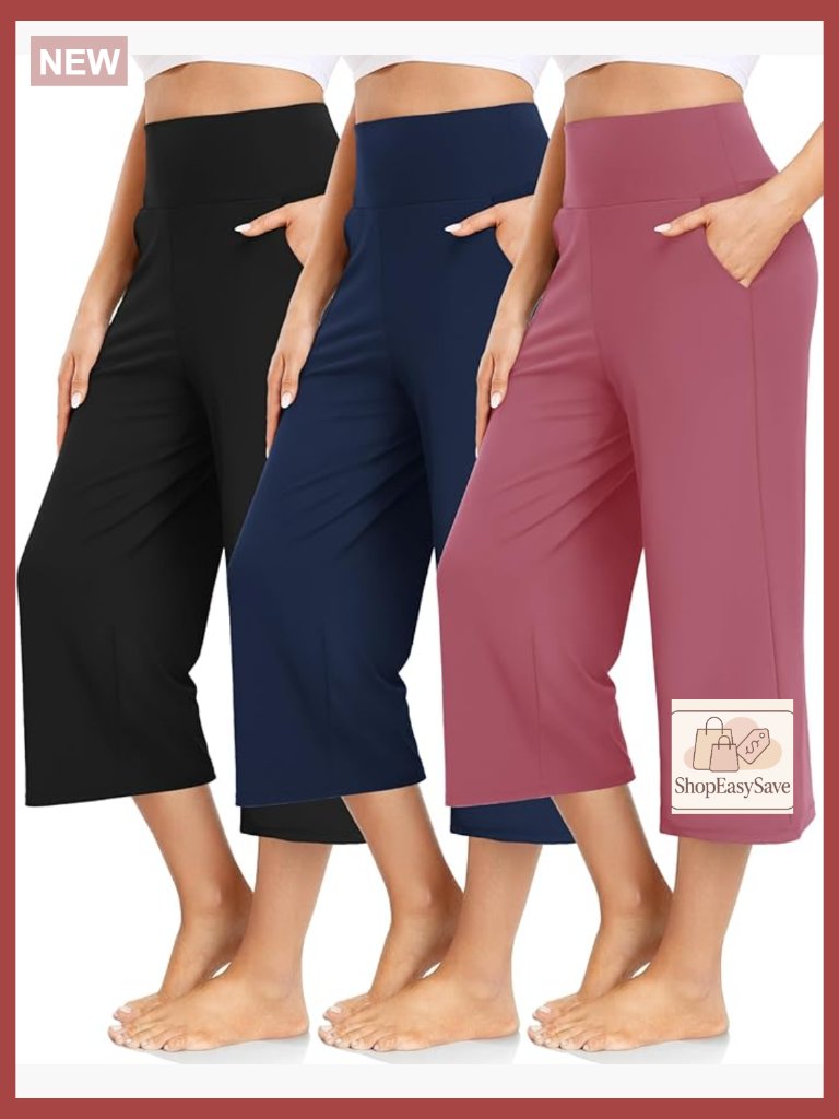 Wide Leg Yoga Pants High Waisted Loose Sweatpants Lounge Casual Pants With